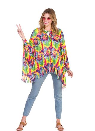 Tie-Dye Hippie Poncho