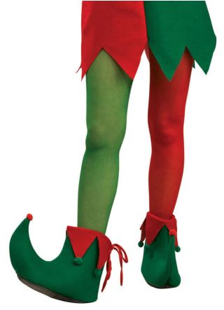 Mens Elf Tights - Green & Red