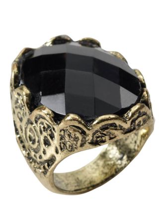 Medieval Black Stone Ring