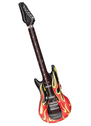 Inflatable Rock N Roll Guitar - Flame Design 106cm