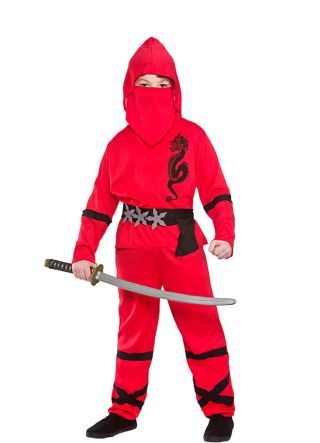 Power Ninja Red Boys Costume