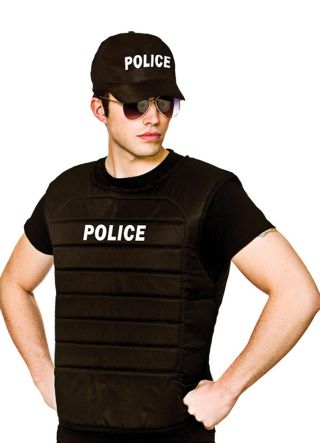 Police Officer Vest and Cap