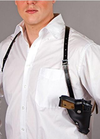 Faux Leather Gun Shoulder Holster - Adults