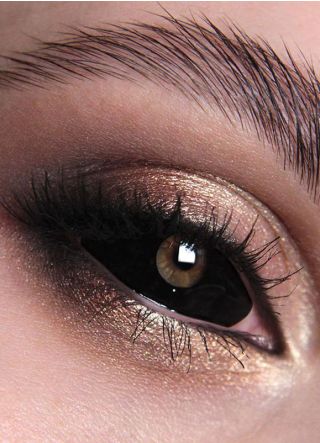 Possessed Black Full Eye Sclera Contact Lenses (22mm) One Year Wear 