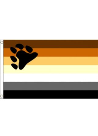 Gay Pride Bear Flag 5x3