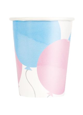 Gender Reveal Party - Balloons Paper Cups 25cl – 8pk