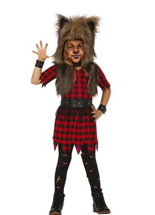 Girls Rebellious Werewolf Costume