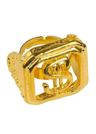 Gold Bling Dollar Ring