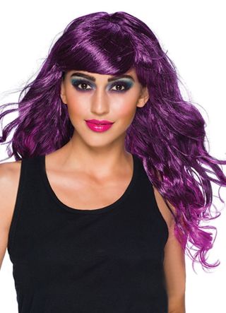 Temptress Long Wig with Curls - Purple