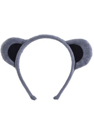 Grey Mouse Ears on Headband