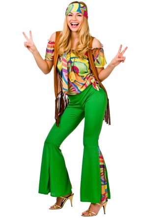 San Francisco Hippy - Ladies Costume - Green Flares