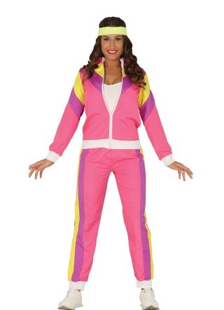 80s Ladies Pink Shell-Suit