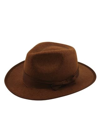 Brown Kids Gangster Hat - Fright / Indiana