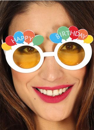 Happy Birthday Balloon Glasses 