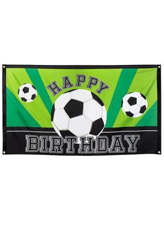 Football Banner - Happy Birthday 5ftx3ft