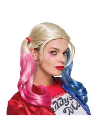 Harley Quinn Suicide Squad Wig - Pink / Blue / Blonde