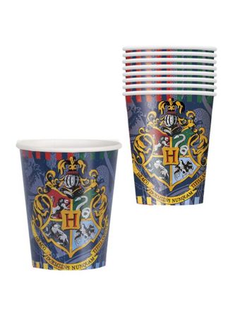 Harry Potter Hogwarts Paper Cups 25cl – 8pk       