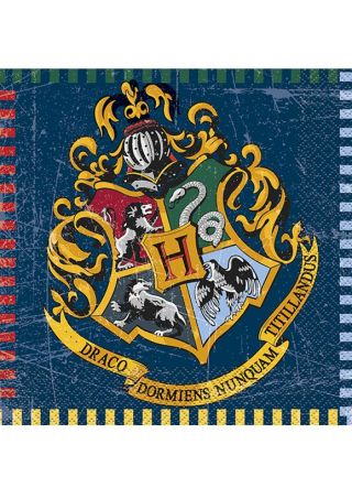 Harry Potter Hogwarts Party Paper Napkins 16.5cm– 16pk         