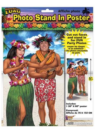 Hawaiian Luau Stand in Photo Poster 76cm x 152cm