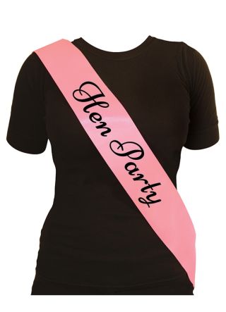 Hen Party Sash - Baby Pink (10 Pack)