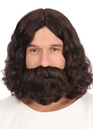 Jesus - Brown Wig & Beard Set