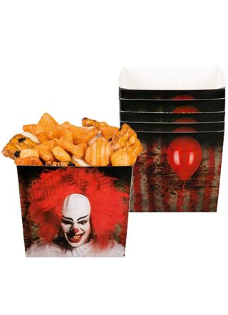 Horror Klown with Red Balloon Paper Bowls 40cl – 6pk