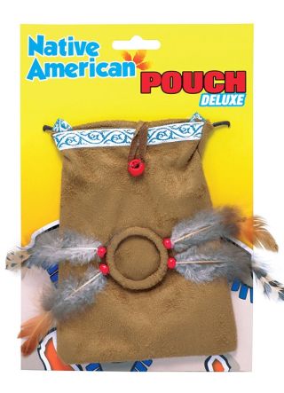 Indian Pouch - Light Brown Faux Suede