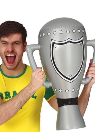 Inflatable Silver Football Trophy/Award - 60cm