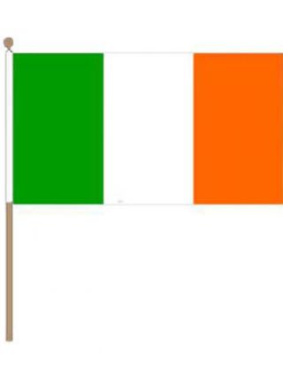 Ireland Hand Flag 18" x 12"