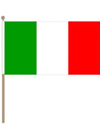 Italy Hand Flag 18" x 12"