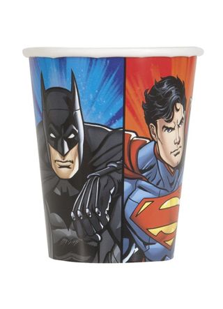 Justice League Superhero Paper Cups 25cl – 8pk