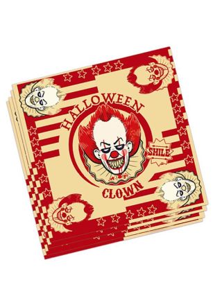 Halloween Killer Klown Paper Napkins 16cm - 20 Pack 