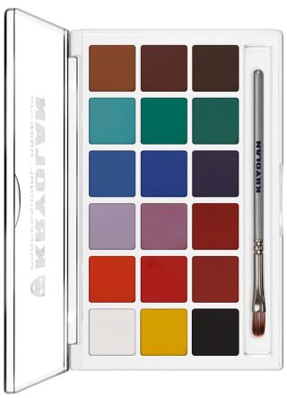 Kryolan Aquacolor – 18 Colour Palette – Basic
