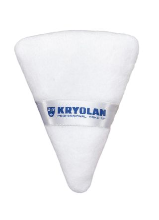 Kryolan Professional Triangular White Powder Puff – 10cm