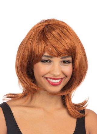 Layered Shoulder Length Wig - Ginger