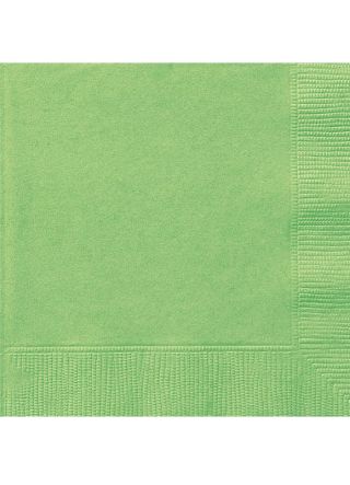 Lime Green Paper Napkins 20pk – 16cm
