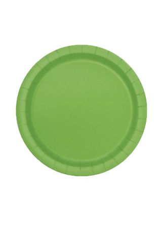 Lime Green Paper Plates 17.5cm – 20pk 