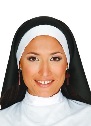 Long Flowing Black and White Nuns Habit Set