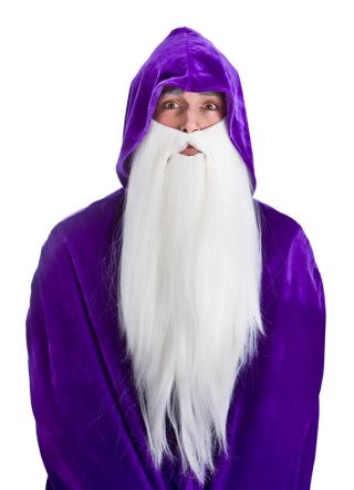 Long White Wizard Beard