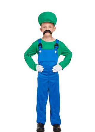 Luigi – Green Boys Plumber Costume