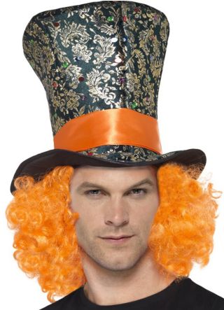 Mad Hatter Hat with Hair 