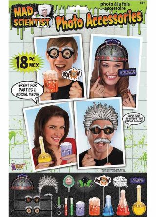 Mad Scientist Photo Props (18 pack)