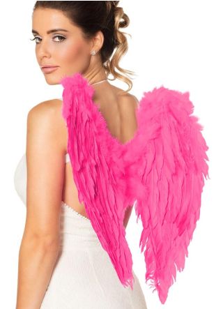 Angel Wings Medium Bright Pink Pointy Feather – 50cm x 50cm