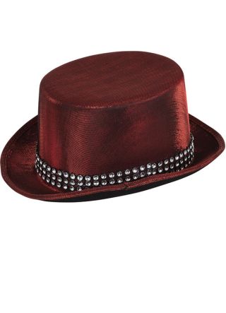 Metallic Red Top Hat