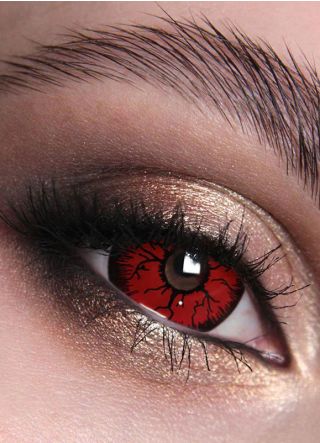 Red Rage Mini Sclera Contact Lenses (17mm) - One Day Wear
