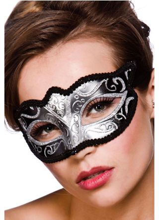 Calypso Eye Mask - Silver Glitter