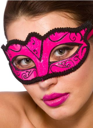 Calypso Eye Mask - Pink & Black