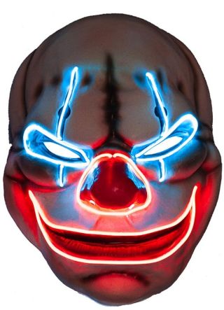 Light Up Big Mouth LED Clown Mask