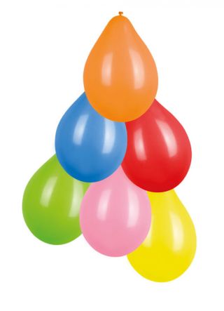Air-fill Multicoloured Latex Balloons 23cm – 50pk  