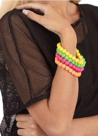 80s Chunky Neon Beads Bracelets
